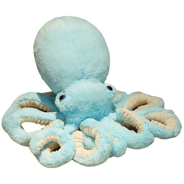 17 Inch Turquoise Octopus With Eyelashes Plush Stuffed Animal by Douglas for sale online